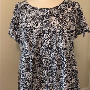 EUC 16W Plus Chaus Babydoll Top